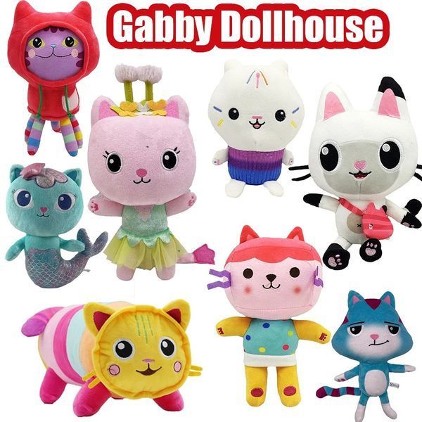 Чарівний будиночок Габбі м'які іграшки, Gabby's Dollhouse, плюшеві іграшки з лялькового будиночка Габбі 35 см 2434274288 фото