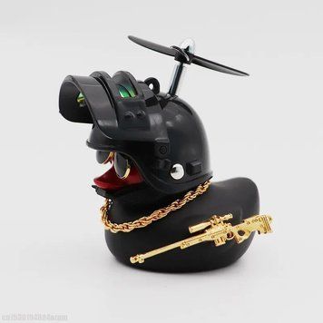 Качка з пропелером на авто, мото Crazy Duck + Кріплення на кермо велосипеда, мопеда, самоката 2083726773 фото
