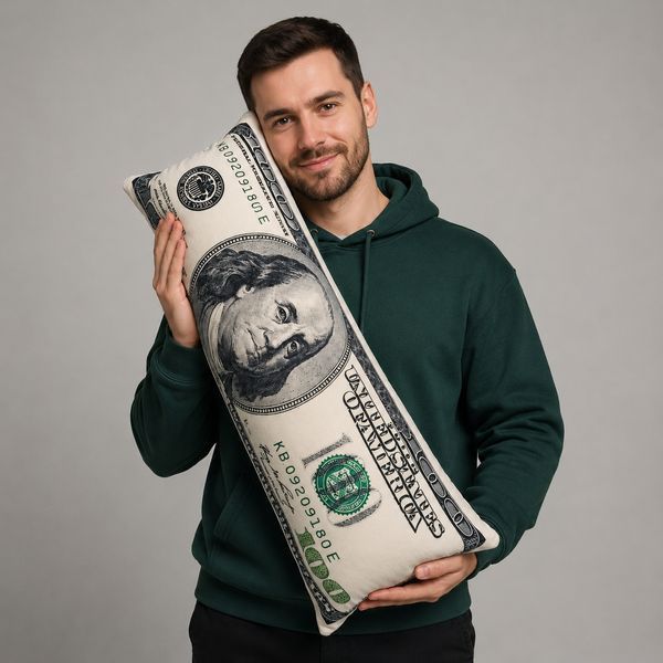 Декоративна подушка 100 Доларів Україна MeriToys 80 см 3037172549 фото