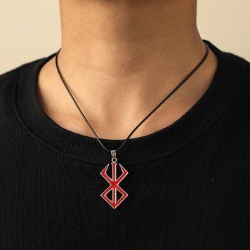 Кулон Берсерк Berserk Аніме Гатс Guts на шнурку з карабіном та ланцюжком 2111528547 фото